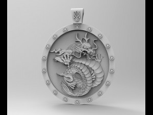 angry dragon pendant - v2 3D 打印模型