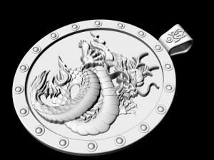 angry dragon pendant - v2 3D 打印模型