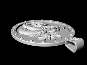 angry dragon pendant - v2 3D 打印模型