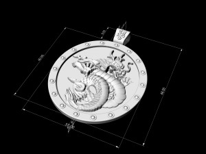 angry dragon pendant - v2 3D 打印模型