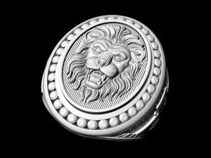 lion ring with diamond Modelo de Impressão 3D
