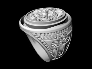 lion ring with diamond Modelo de Impressão 3D