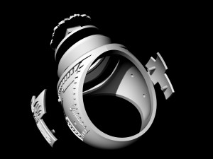 lion ring with diamond Modelo de Impressão 3D