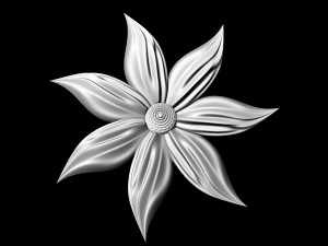 flower with long leaves earrings 3D Принт Модель