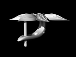 flower with long leaves earrings 3D Принт Модель