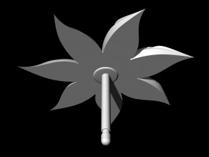 flower with long leaves earrings 3D Принт Модель