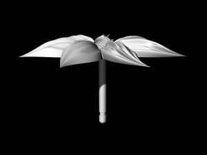 flower with long leaves earrings 3D Принт Модель