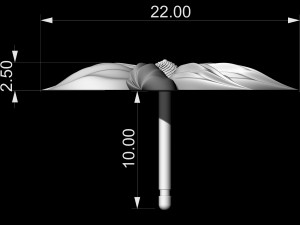 flower with long leaves earrings 3D Принт Модель