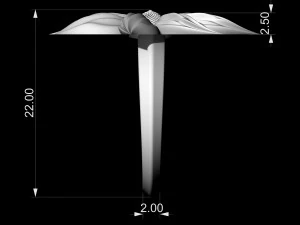 flower with long leaves ring 3D Print Model