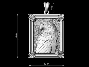 proud eagle pendant Model Cetak 3D