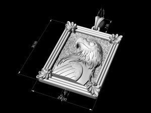 proud eagle pendant Model Cetak 3D