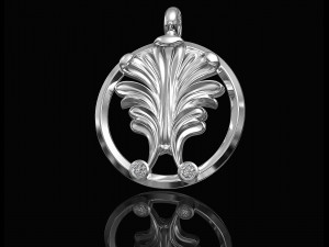 vintage leaf pendant 3D-printmodel