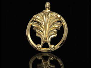 vintage leaf pendant 3D-printmodel