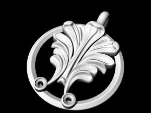 vintage leaf pendant 3D-printmodel