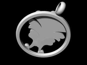 vintage leaf pendant 3D-printmodel