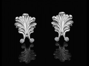 vintage leaf earrings 3D-Druckmodell