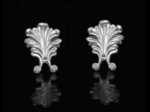 vintage leaf earrings 3D Print Model