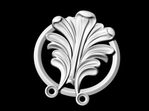 vintage leaf earrings 3D-Druckmodell