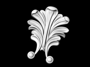 vintage leaf earrings 3D-Druckmodell