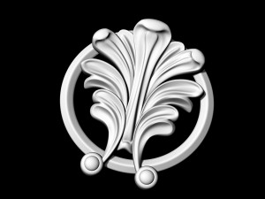vintage leaf earrings 3D-Druckmodell
