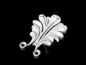 vintage leaf earrings 3D Print Model