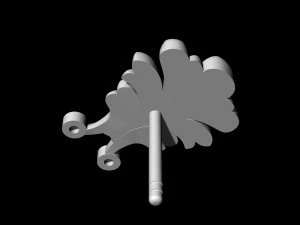 vintage leaf earrings 3D Print Model