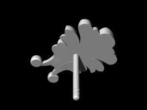 vintage leaf earrings 3D Print Model