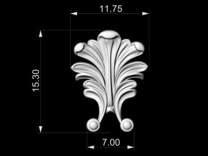 vintage leaf earrings 3D-Druckmodell
