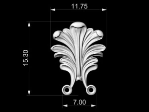 vintage leaf earrings 3D Print Model