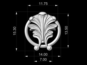vintage leaf earrings 3D-Druckmodell