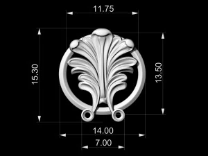 vintage leaf earrings 3D Print Model