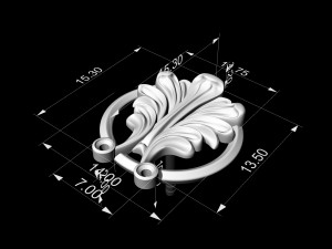 vintage leaf earrings 3D-Druckmodell