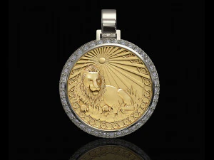 кулон зодіак лев 3D Принт Модель