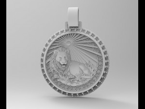 leo-zodiac pendant Modèles 3D en vedette