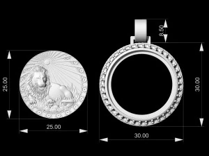 leo-zodiac pendant 3D Print Model