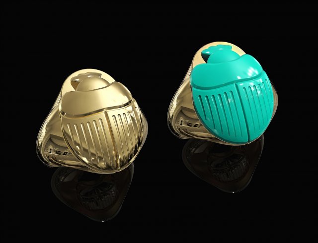 egyptian scarab ring 3D Принт Модель .c4d .max .obj .3ds .fbx .stl .blend 
