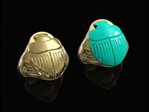 egyptian scarab ring 3D Print Model