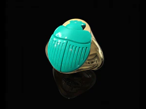 egyptian scarab ring 3D Print Model