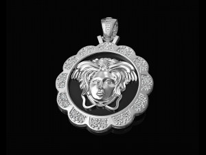 Medusa in rose pendant 3D 프린트 모델