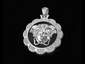 Medusa in rose pendant 3D Print Model