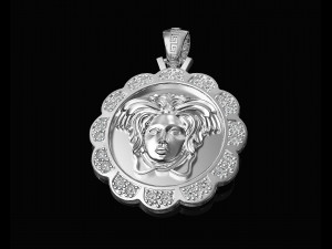 Medusa in rose pendant 3D 프린트 모델