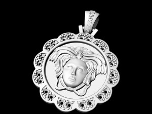 Medusa in rose pendant 3D 프린트 모델