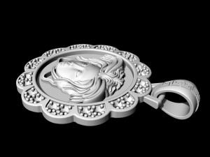 Medusa in rose pendant 3D 프린트 모델