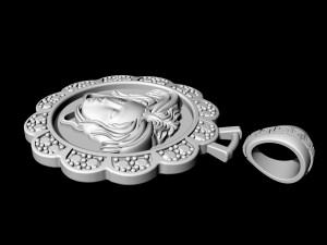 Medusa in rose pendant 3D 프린트 모델