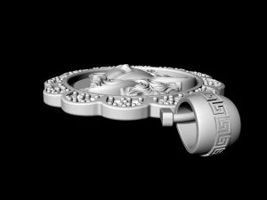Medusa in rose pendant 3D Print Model