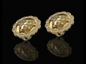 Medusa in rose earrings 3D Принт Модель