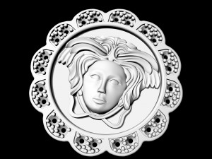 Medusa in rose earrings 3D Принт Модель