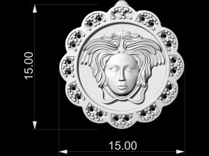 Medusa in rose earrings 3D Принт Модель