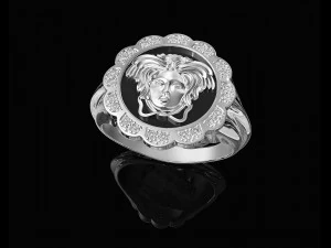 Medusa in rose ring 3D Print Model
