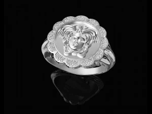 Medusa in rose ring 3D Print Model